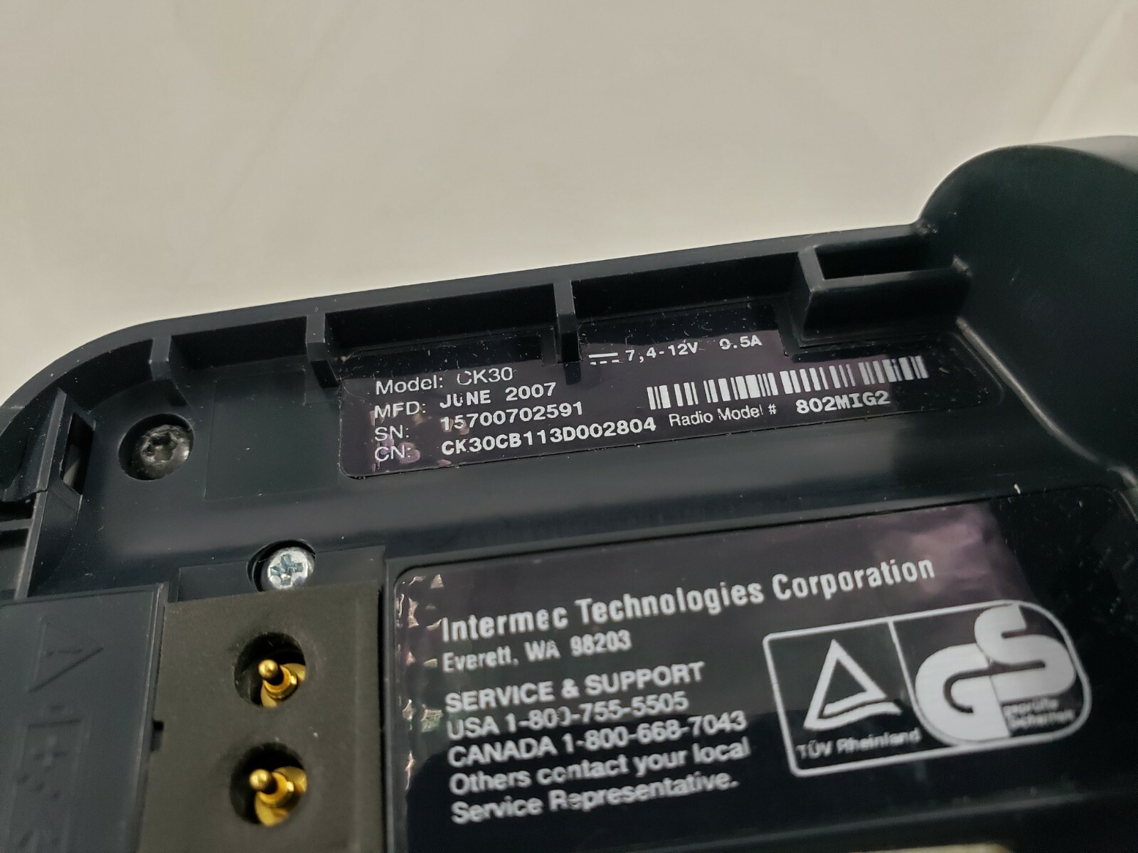 Intermec CK30 CK30CB113D002804 Color LCD TE2000 Imager Barcode Scanner 2591