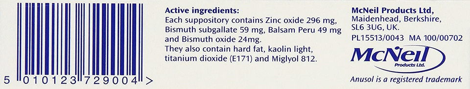 Anusol Suppositories 12