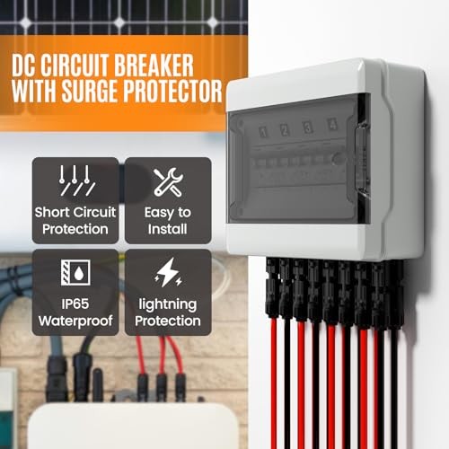 Solar Panel Disconnect Switch with 1000V DC 60Amp Circuit Breakers 60A 4String