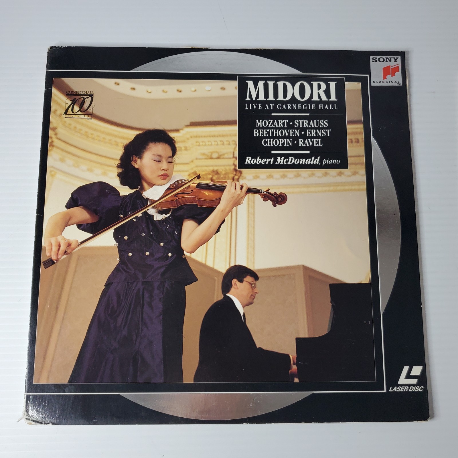 Midori Live At Carnegie Hall Sony Classical Music Mozart Beethoven Laserdisc