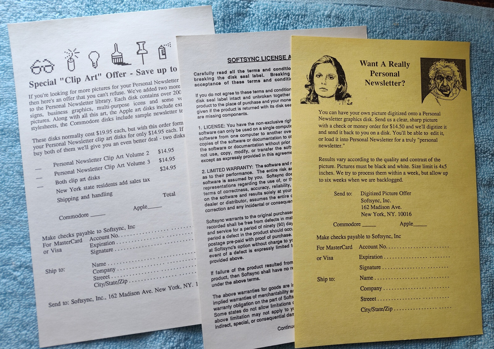 Softsync Personal Newsletter for Commodore 64 128 C64 5.25" Diskettes, Box 1987