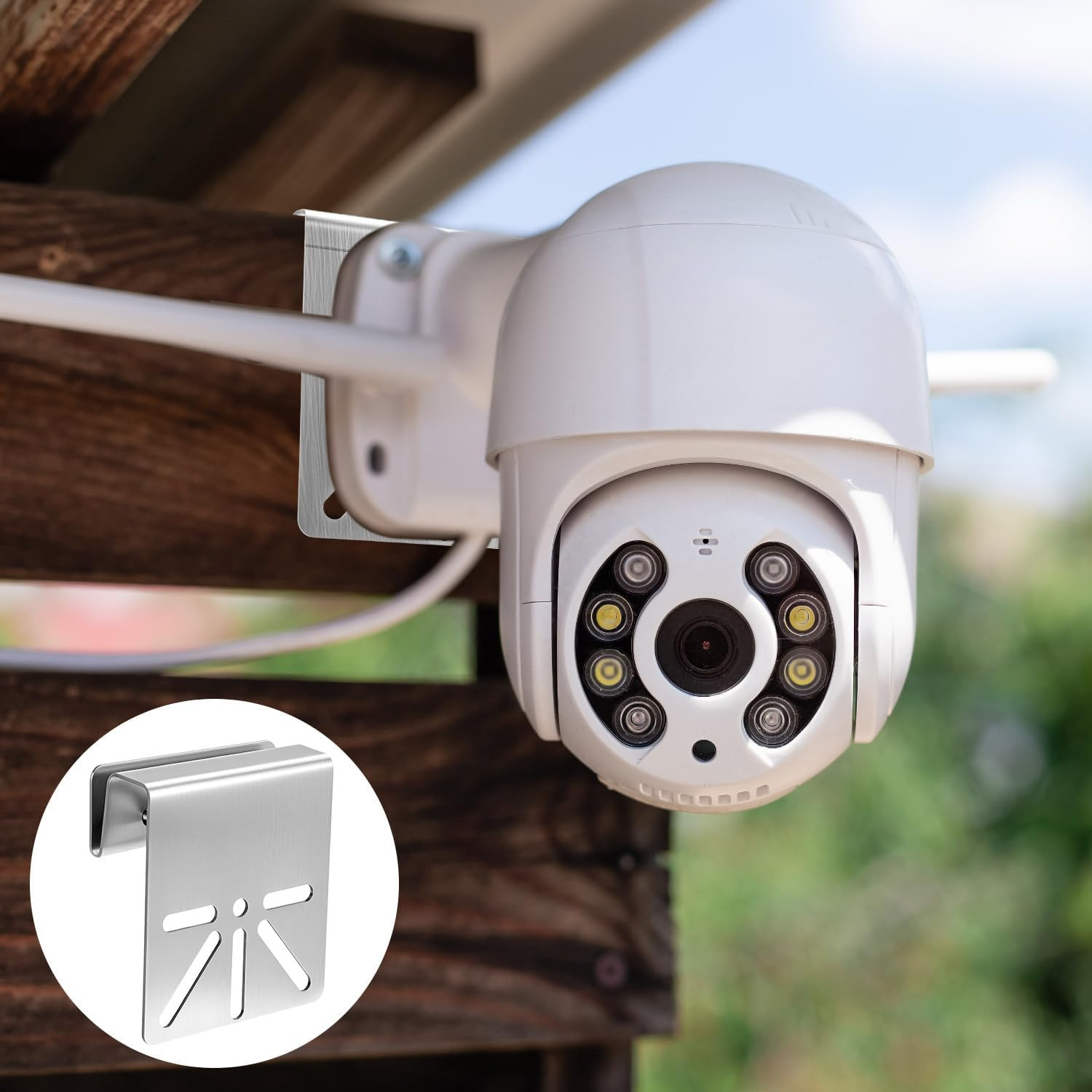 Stainless Steel Gutter Mount Bracket Solar Security Camera Eufy Reolink Tapo
