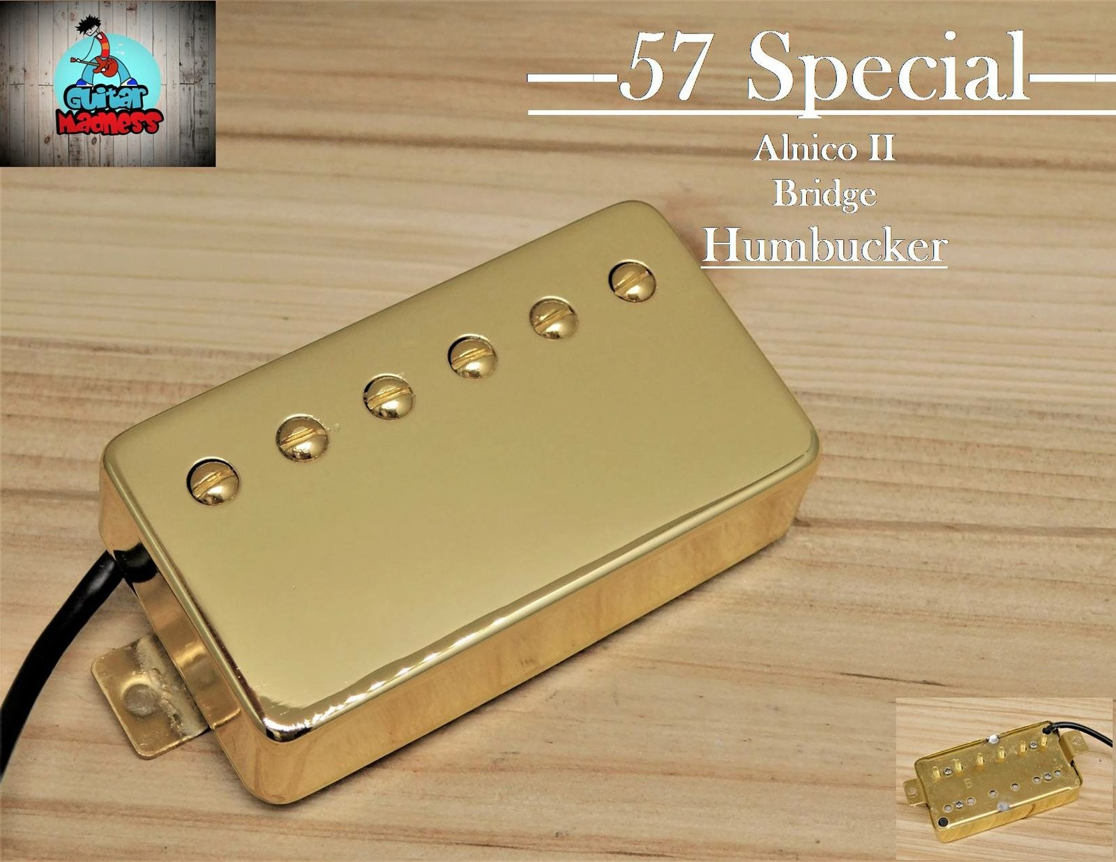 G.M. 57 Special  Alnico 2 Gold Humbucker Bridge (52mm)for Gibson Epiphone®