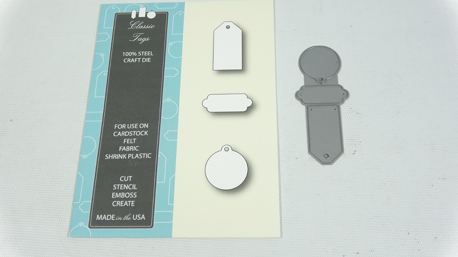 2011 Memory Box Craft Steel Die Classic Tags Label Style 98105