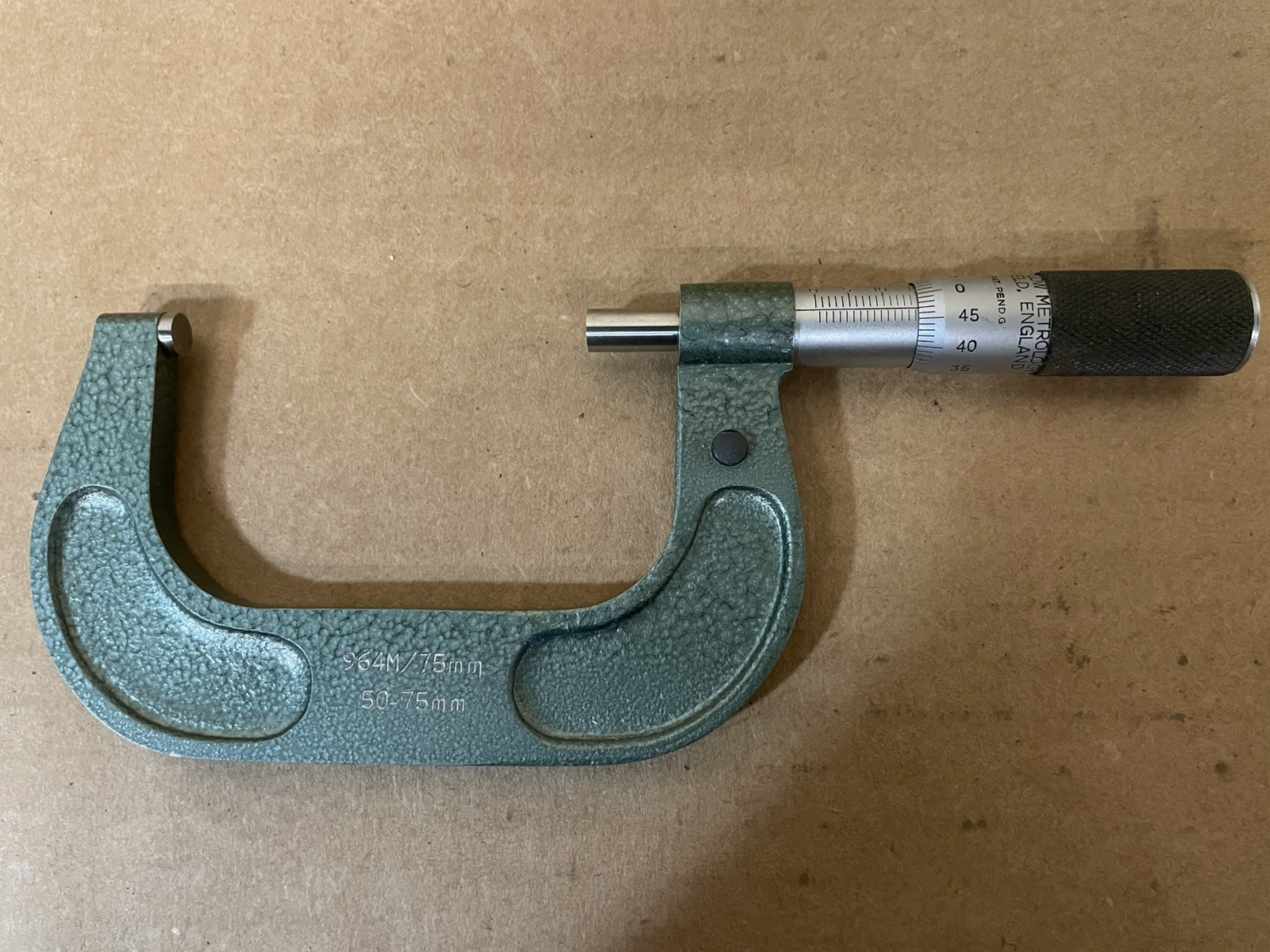 SHEFFIELD / MOORE & WRIGHT 50mm-75mm MICROMETER - MADE IN ENGLAND -