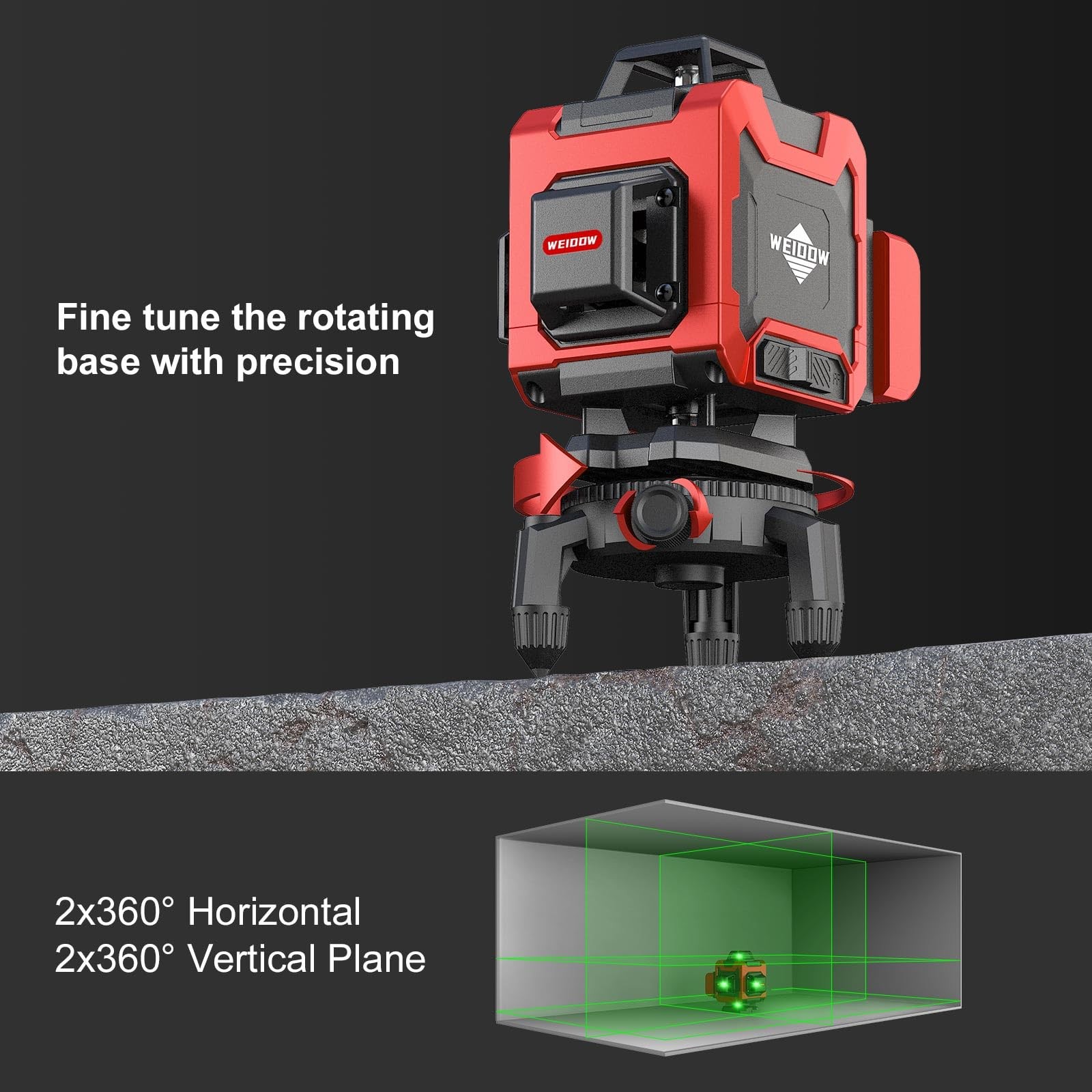 Laser Levelweiddw 4D 16 Lines Laser Level 4X360 Self Leveling Tool For