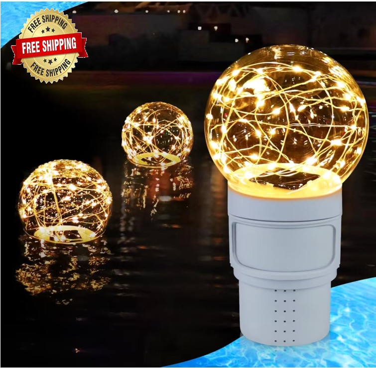 Dispensador De Cloro Con Bola De Luces Solares Para Piscina De Gran Capacidad US