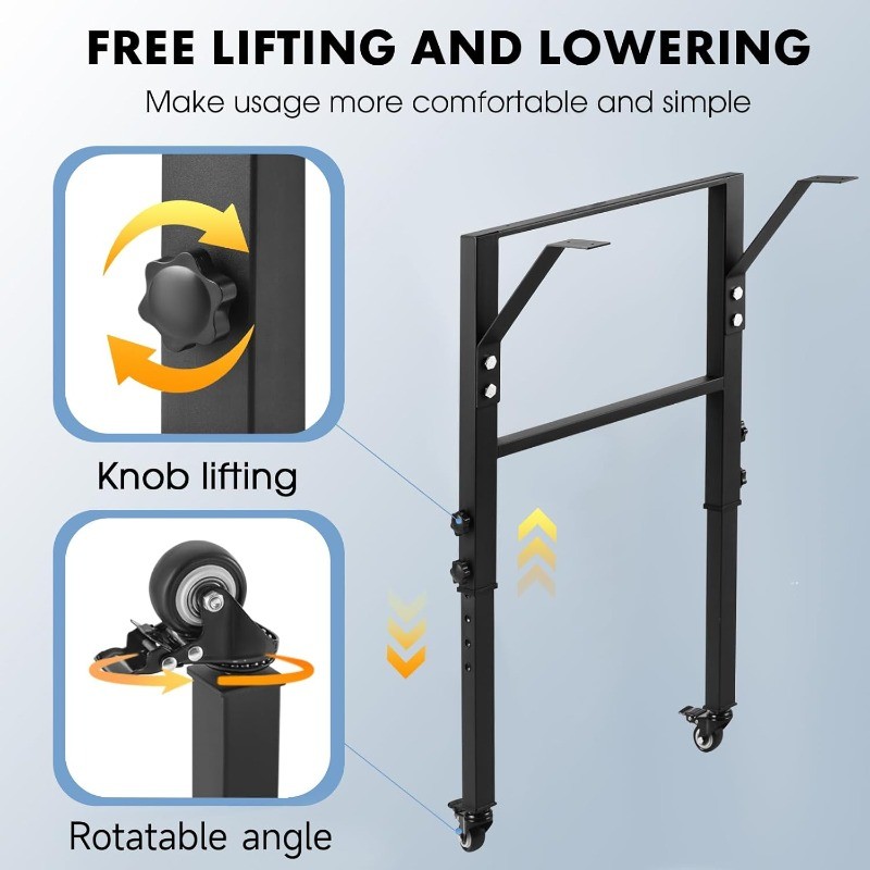 19.6-Inch Depth Workbench Frame, Height Adjustable 28.5" to 33.8"