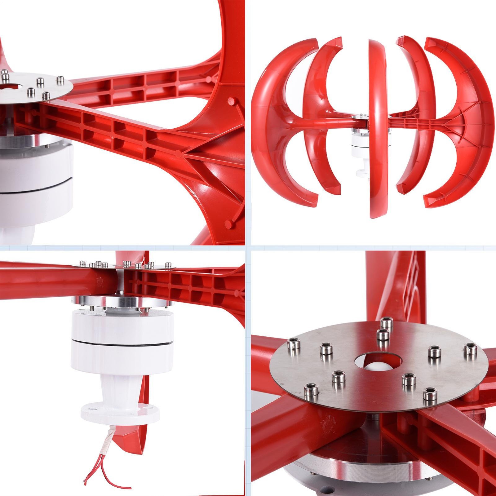 1200W 24V Vertical Axis Wind Power Turbine Generator Controller Home Windmill-