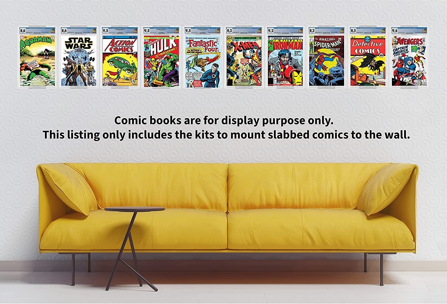 20 Pack Comic Book Display Shelf Slab Wall Mount Kit