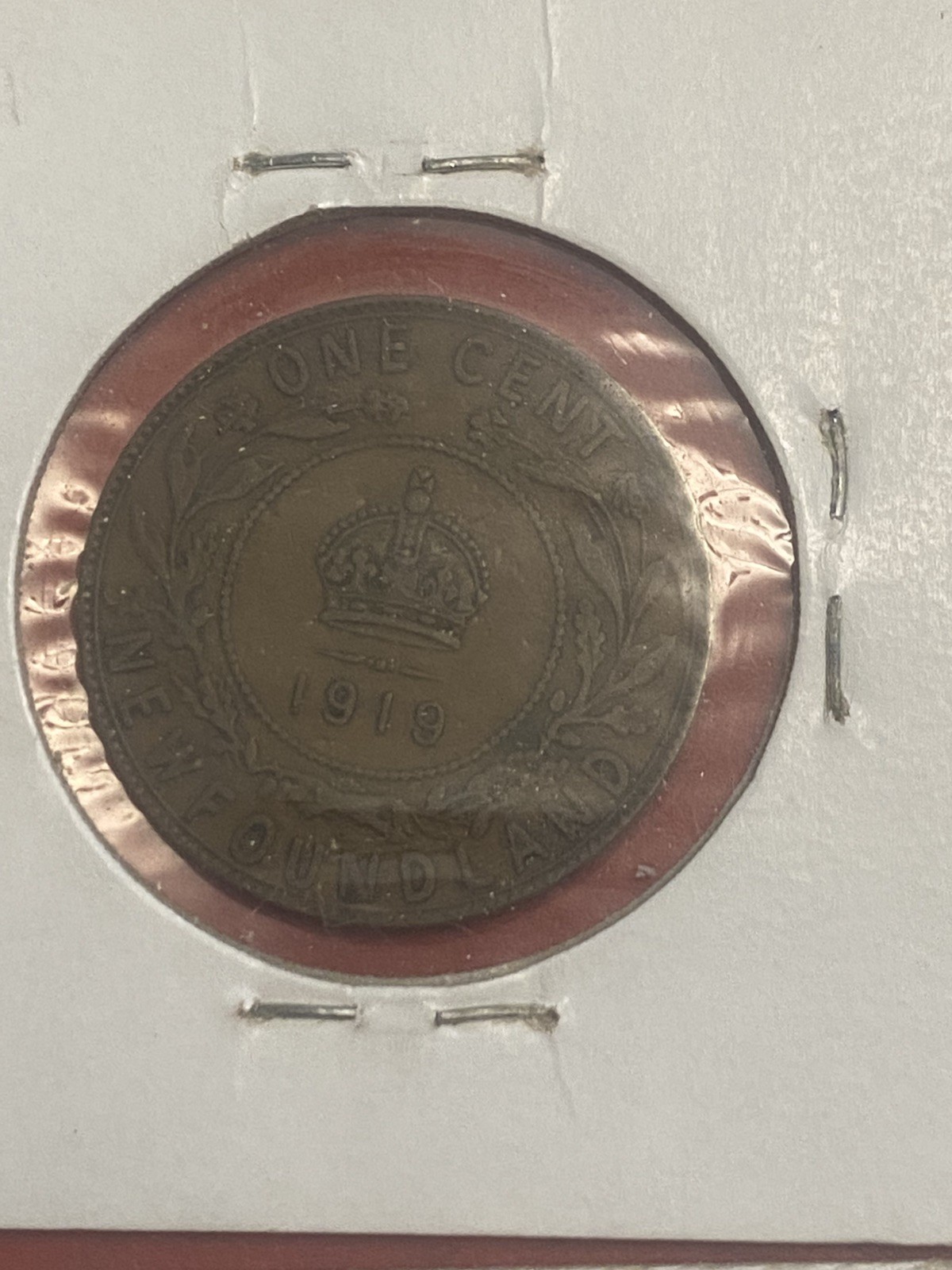 Newfoundland 1919 Large One Cent George V