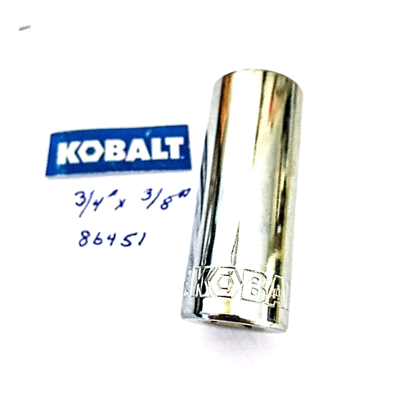 KOBALT  3/4"  x   3/8" Dr Deep Socket  6 Point  #86451 -  Free USA  Shipping
