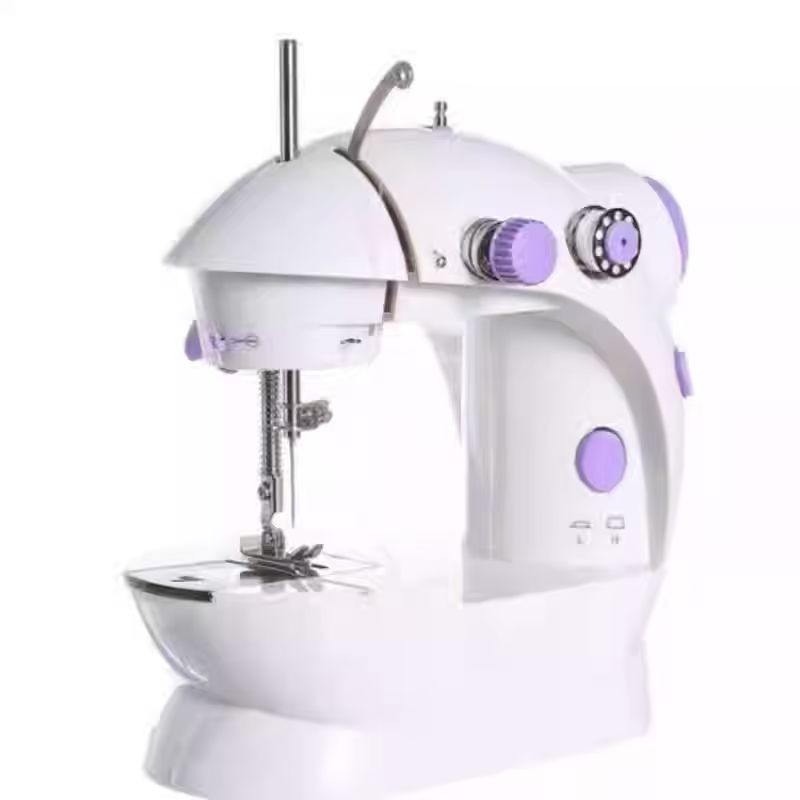 Portable Electric Overlock Sewing Machine with Light and Adjustable Speed