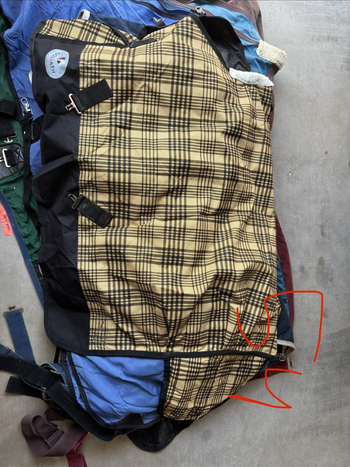 Tack lot  Horse Blanket Sheet with Straps & Buckles