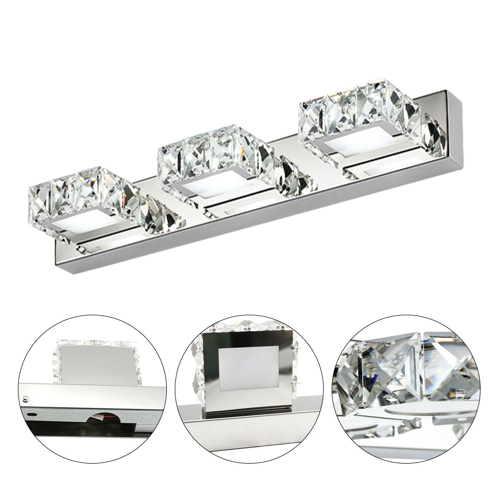 Bathroom Vanity Wall Light Over Mirror Light LED Crystal Wall Sconce Lighting