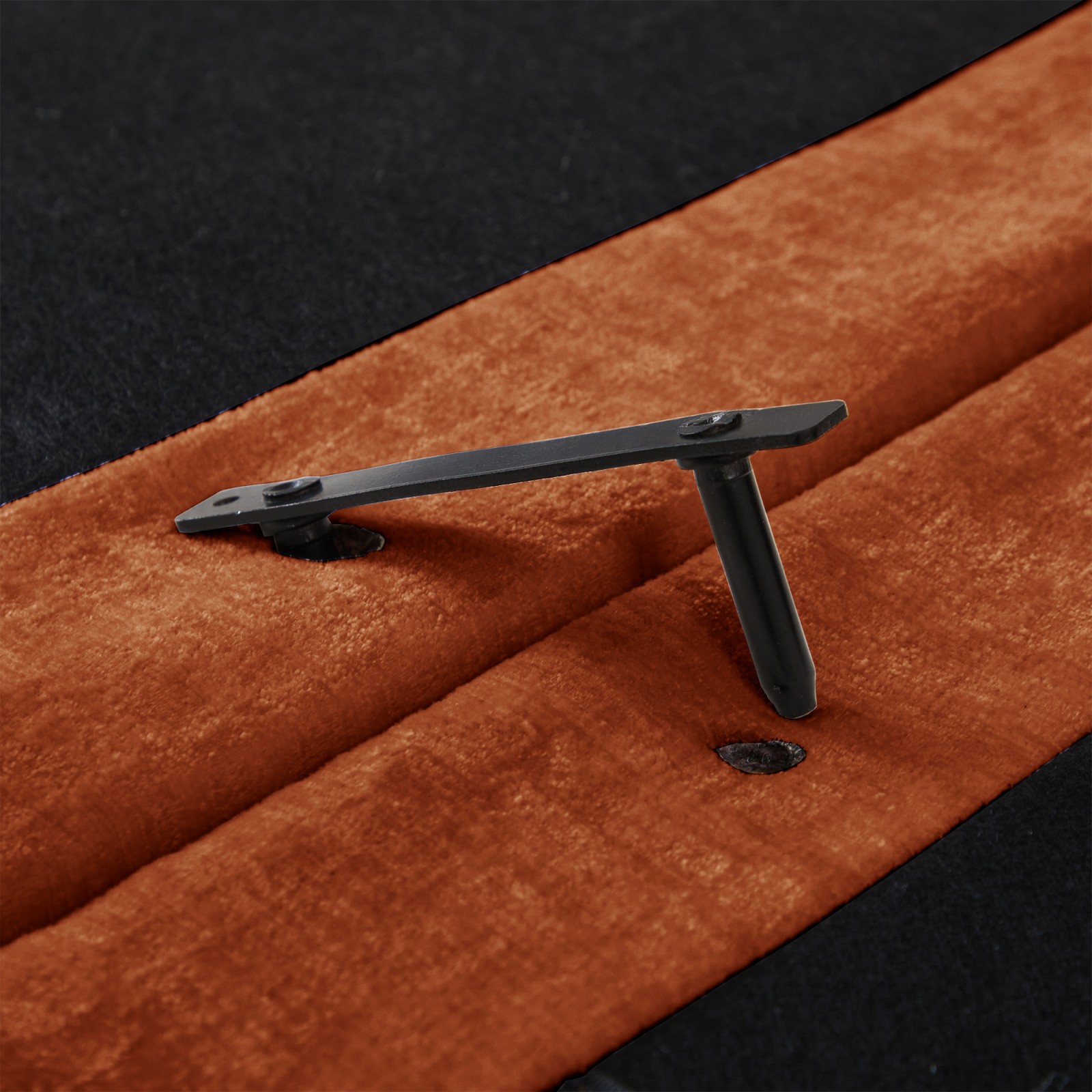 73" Armless Sofa Chenille Orange Modular 1-Seat