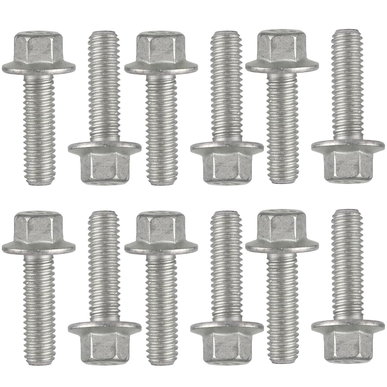 (12 PCS) Exhaust Manifold Header Bolt Kit for LS Series Engines LS1 LS2 LS3 LSX