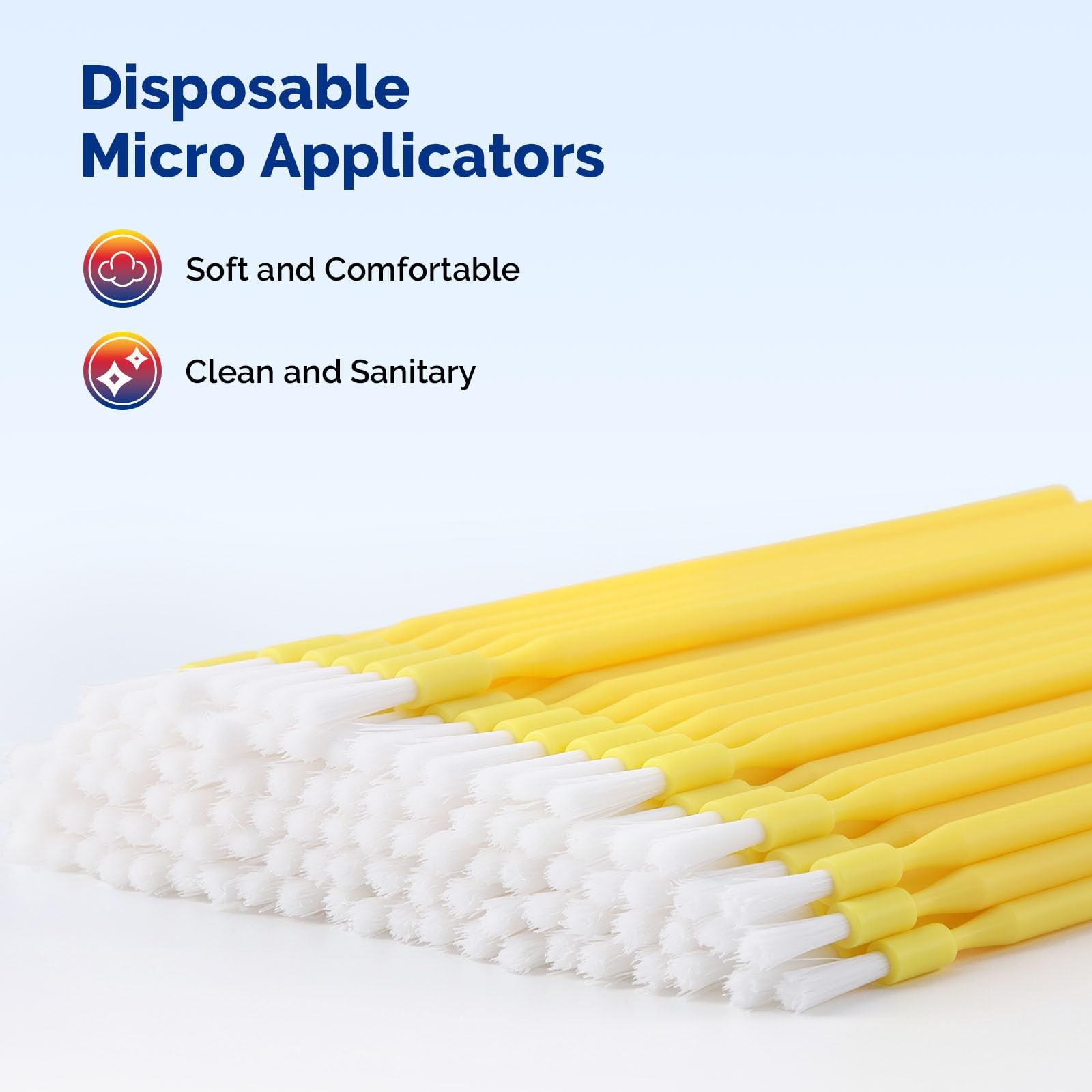 400pcs Disposable Dental Micro Applicator Brushes with Bendable White Brush T...