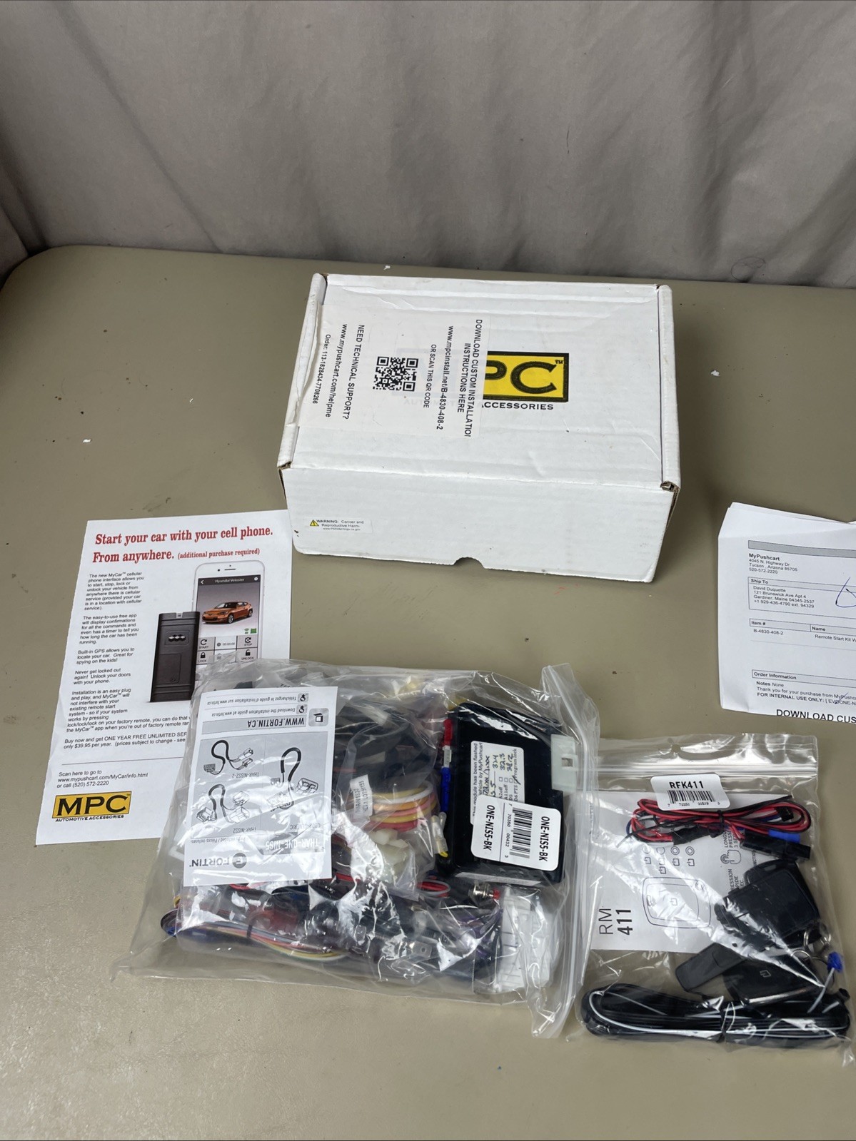 Remote Start With Keyless Entry Kit For 2012-2019 Nissan Versa - T-Harness