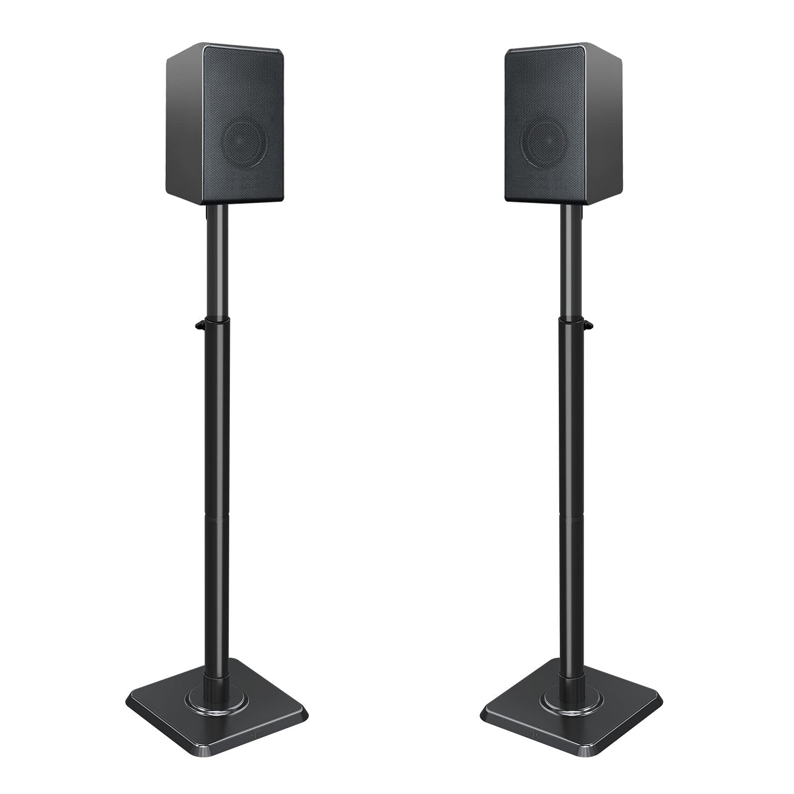 Speaker Stands Height Adjustable for Satellite & Small Bookshelf Speakers, Se...