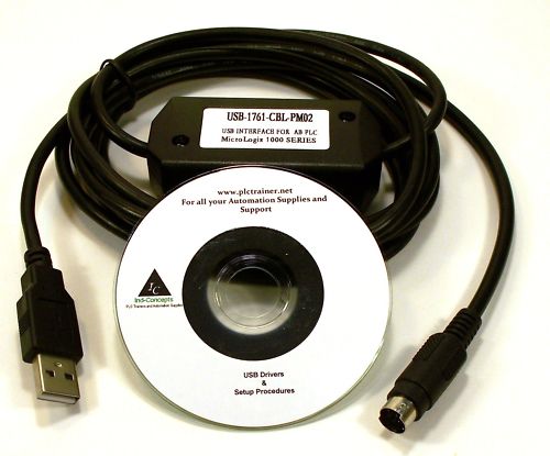 Allen Bradley Micrologix cable USB 1761-CBL-PM02 For use on ALL MicroLogix PLC's