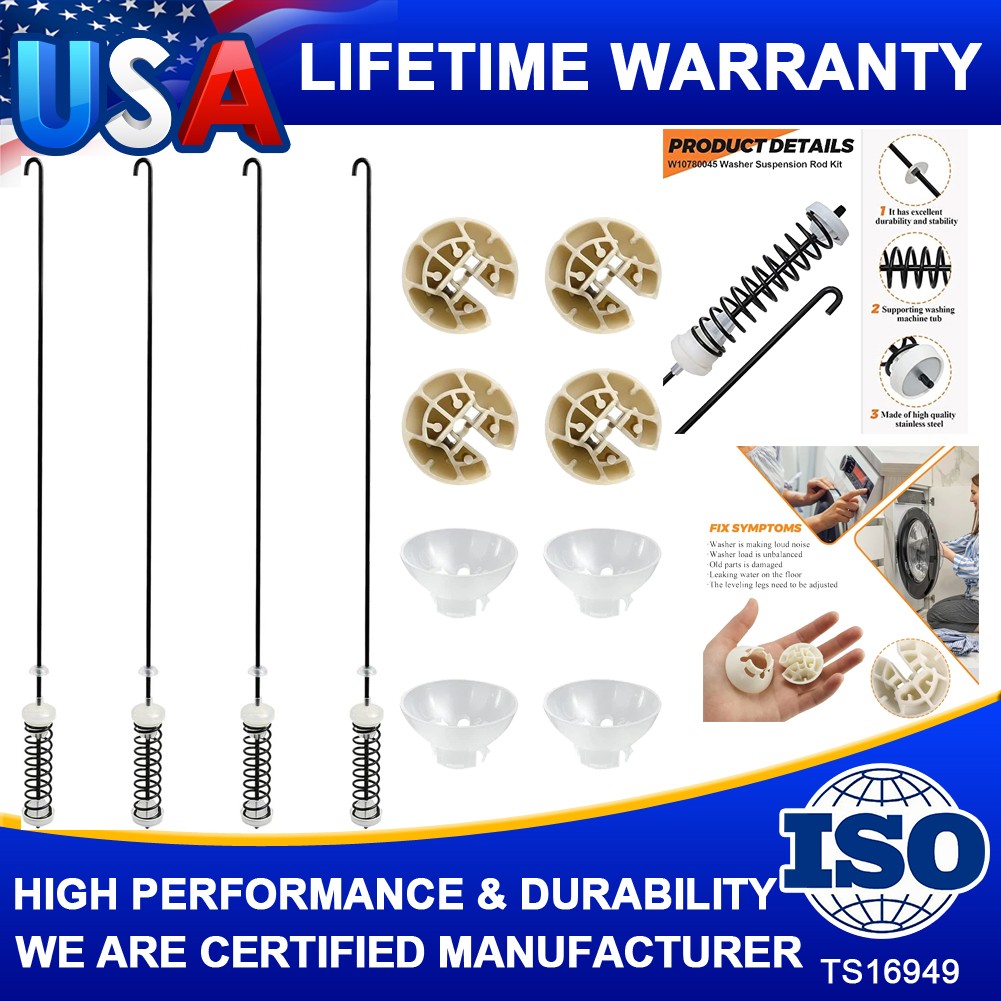 For Amana Washer NTW4705EW0 NTW4516FW3 Washer Suspension Rods W10780045 25-1/2In