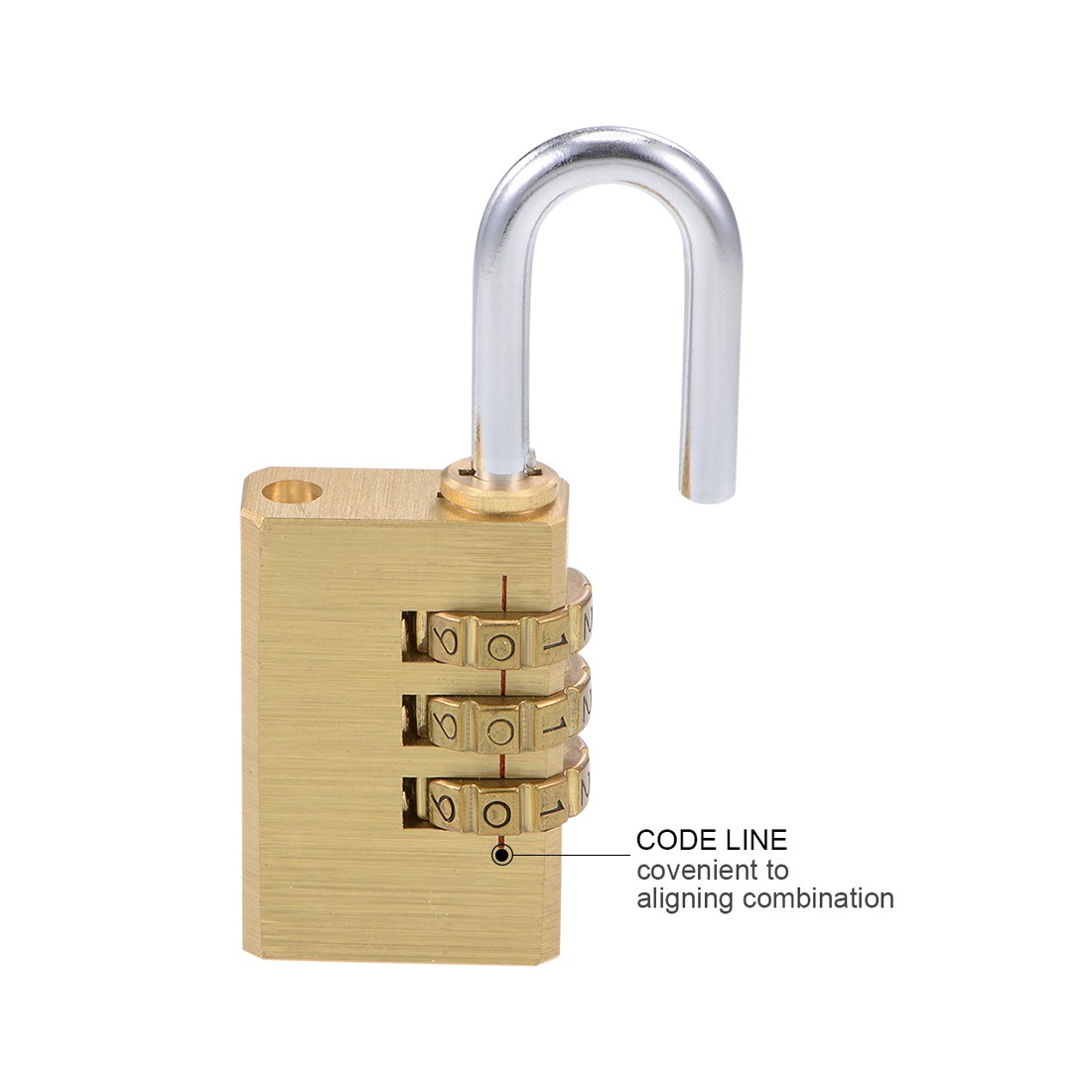 3 Digit Combination Lock Brass Locks 5mm Diameter Cricket