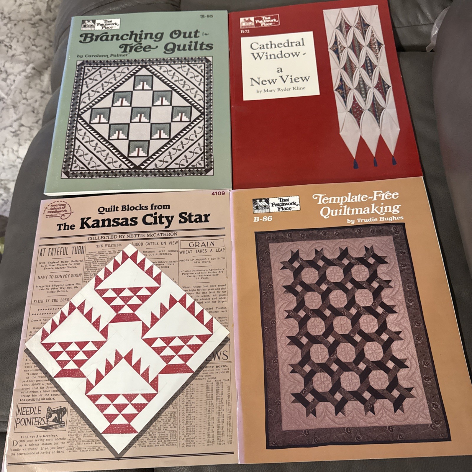 Set Of 4 Quilting books Instructional Patterns Templates