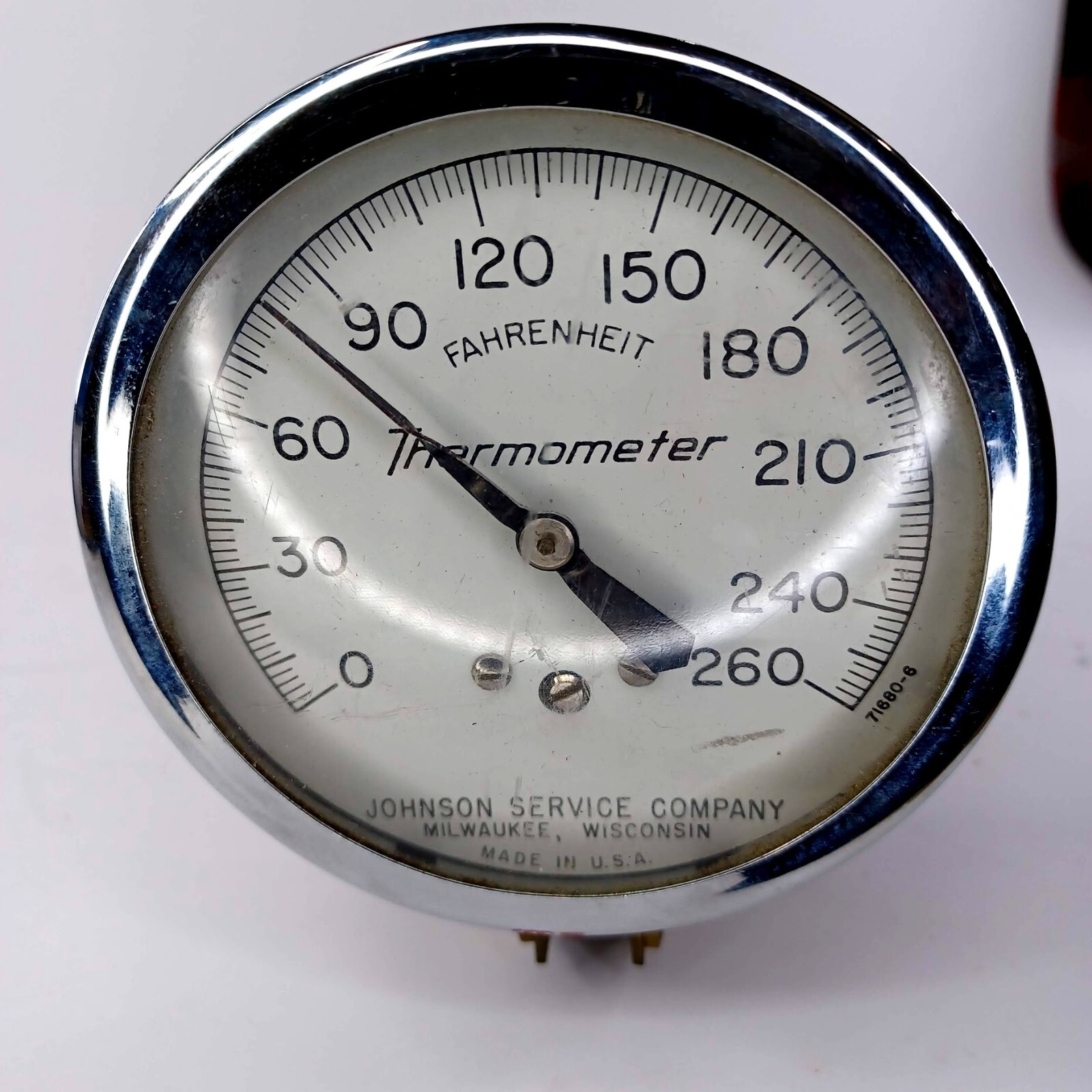 JOHNSON SERVICE CO. THERMOMETER 0-260F Tank Boiler NPT Port mount 4" Dial