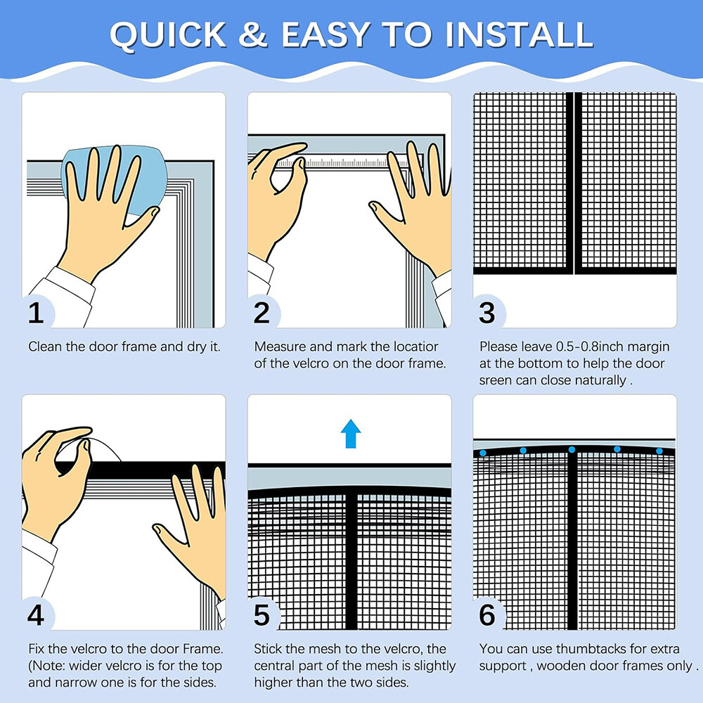 Heavy-Duty Magnetic 16x7 ft Garage Door Screen, Dual Car Access, Fiberglass Mesh