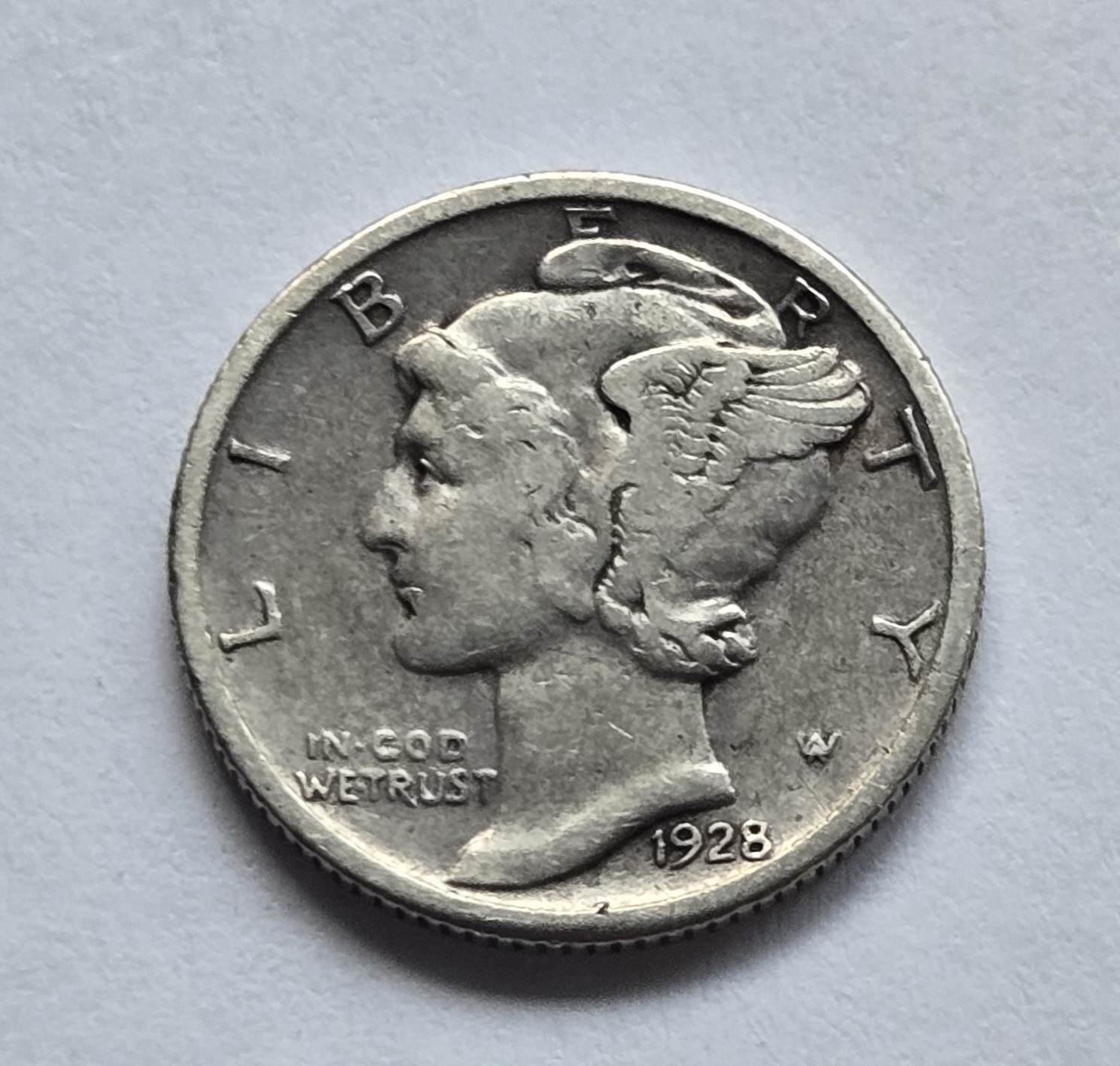 1928 Mercury Silver Dime 10c - "Nice Coin" - Free Shipping