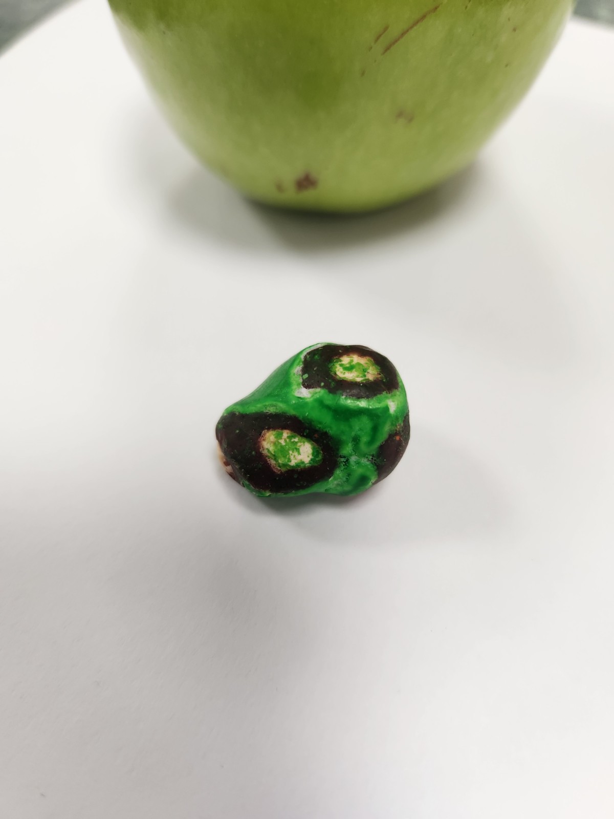 Double Deformed Green Alien M&M Peanut
