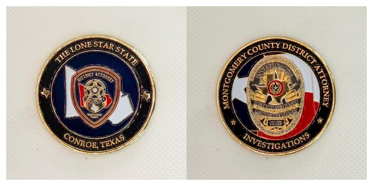 Montgomery County District Attorney Investigations Challenge Coin 2#3