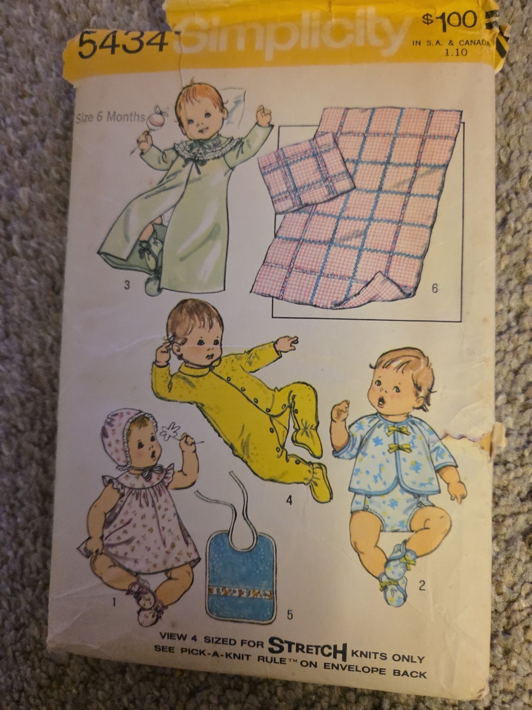 Vintage Babies Layette 24 Pcs. Sized For Stretch Knits Only