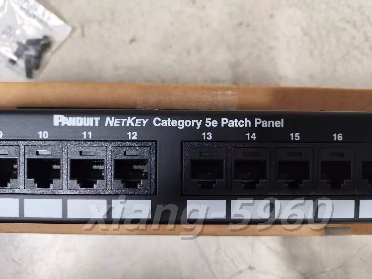 Panduit NK5EPPG24 Punchdown Patch Panel Category 5E, Flat, 24 Port, 1RU