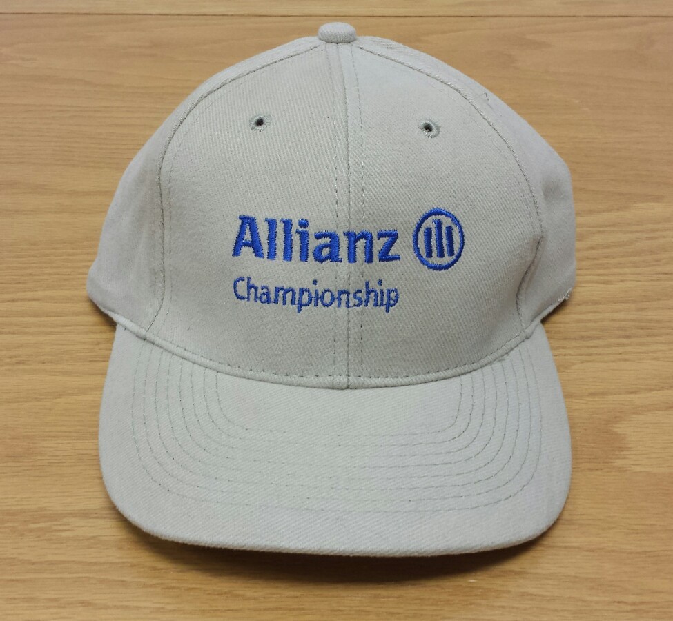 ALLIANZ CHAMPIONSHIP Golf Beige Khaki Adjustable Strap Strapback HAT / CAP