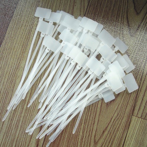 100Pcs Ethernet RJ45 RJ12 Wire Power Cable Label Mark Tags Zip Ties Write