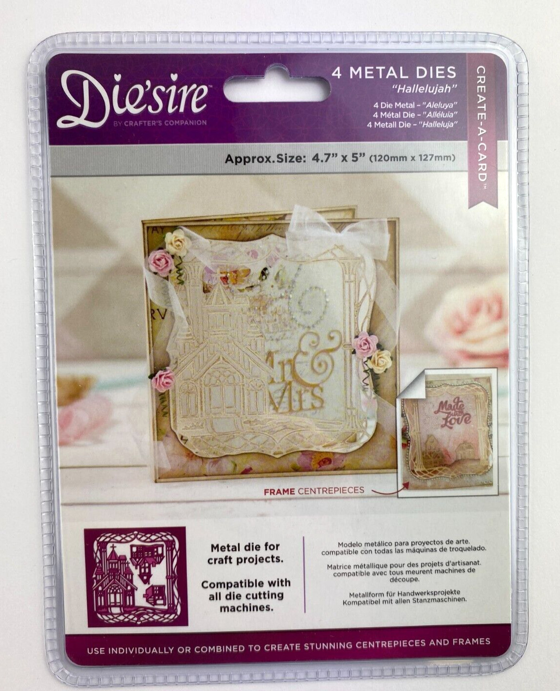 Die'sire Create-A-Card - HALLELUJAH - Metal Dies