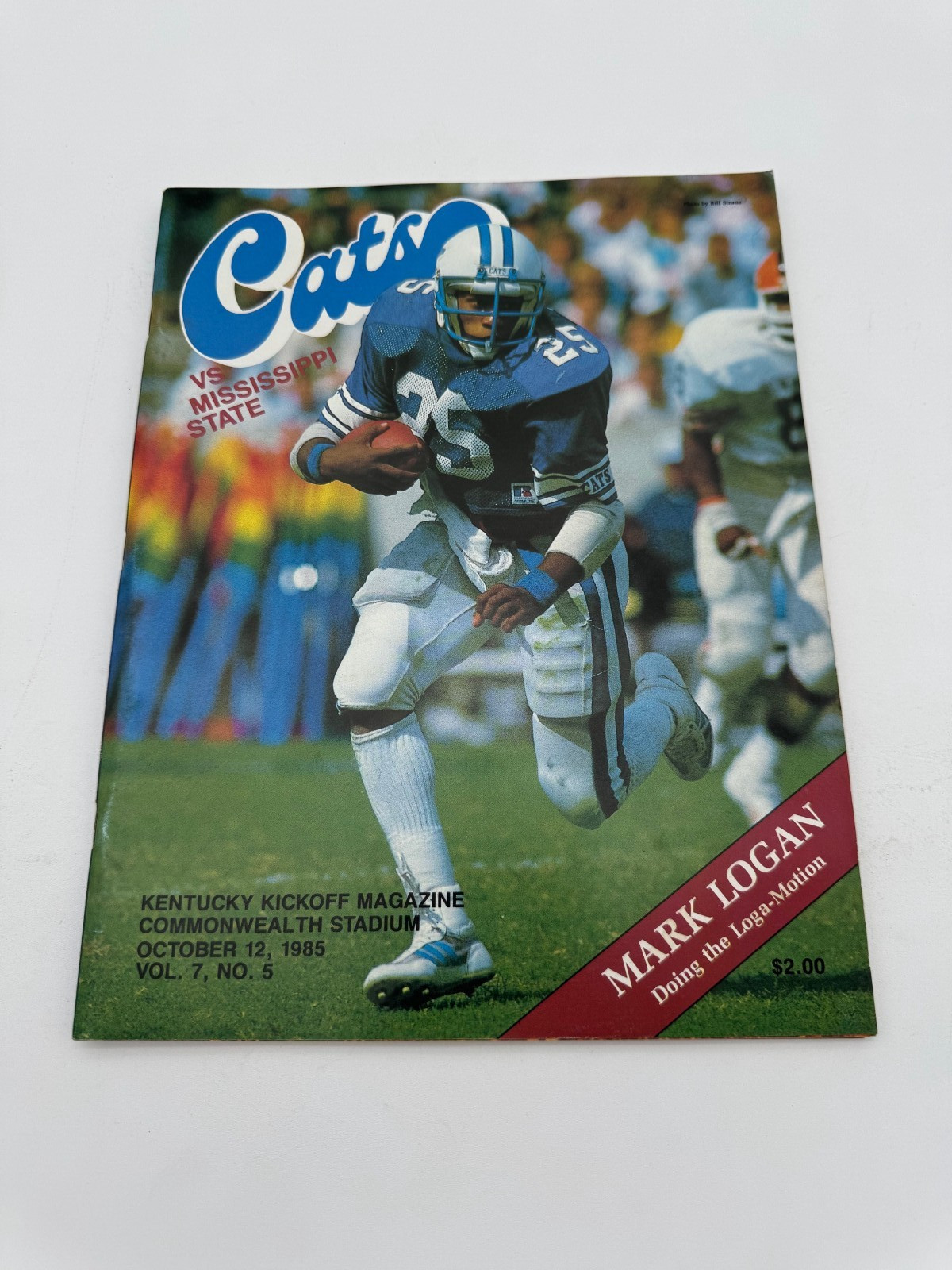 1985 Kentucky Wildcats Mississippi State Bulldogs Football Program Mark Logan