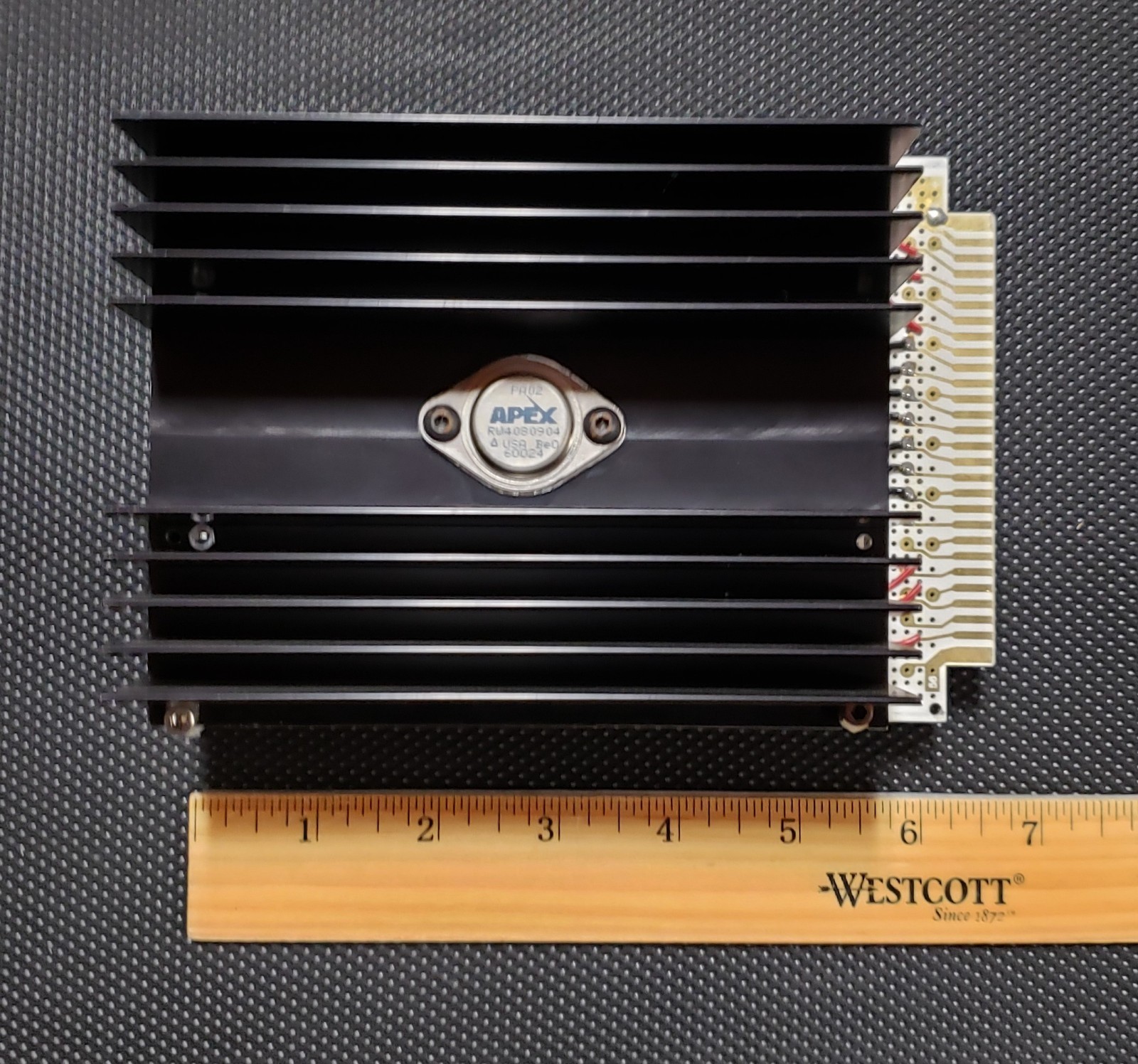 Apex PA02 Power Operational Amplifier, Heat Sink, 4 QFN Sockets, PC Board