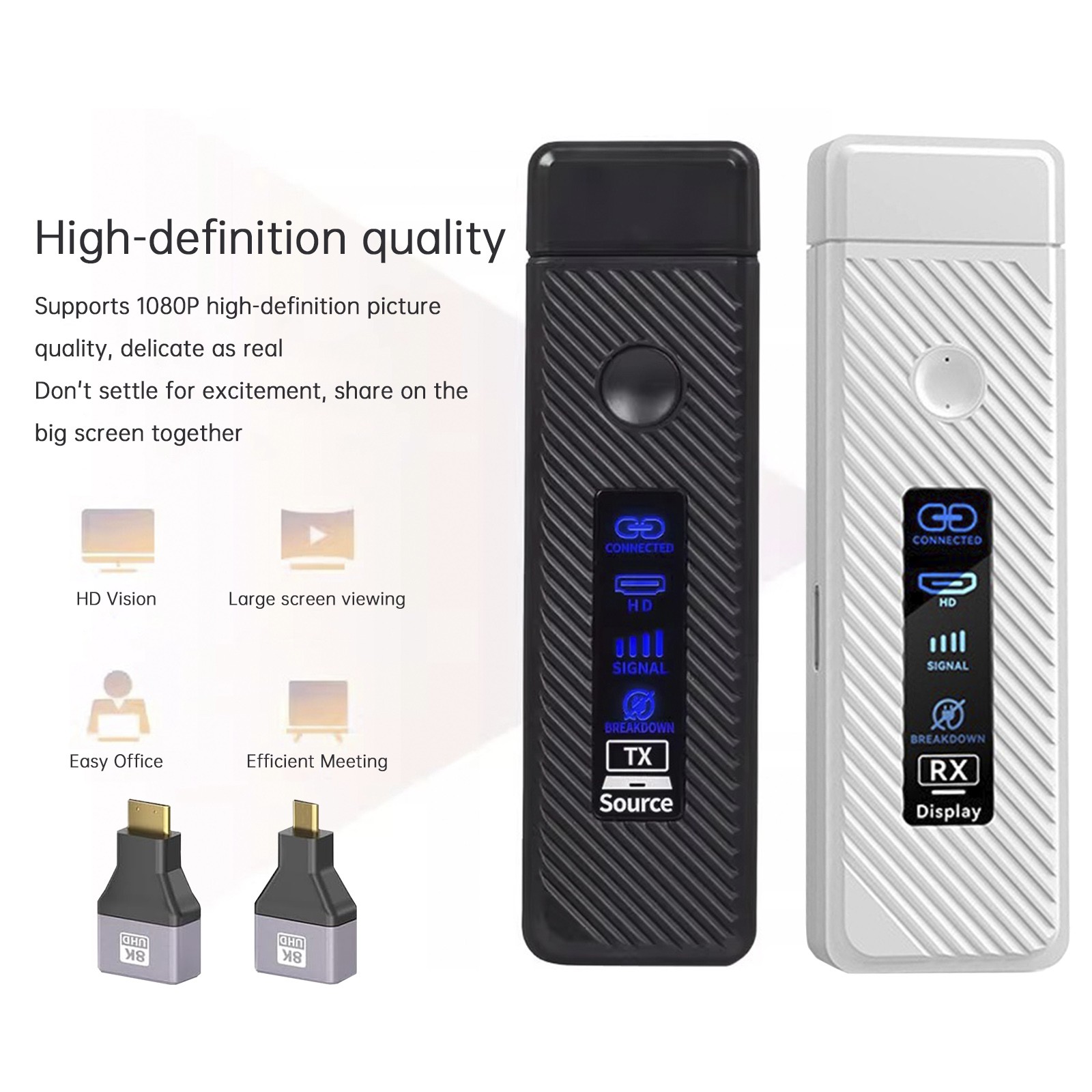 HDMI Wireless Screen Projector 50M Video Transmitter Receiver Same Screen Device