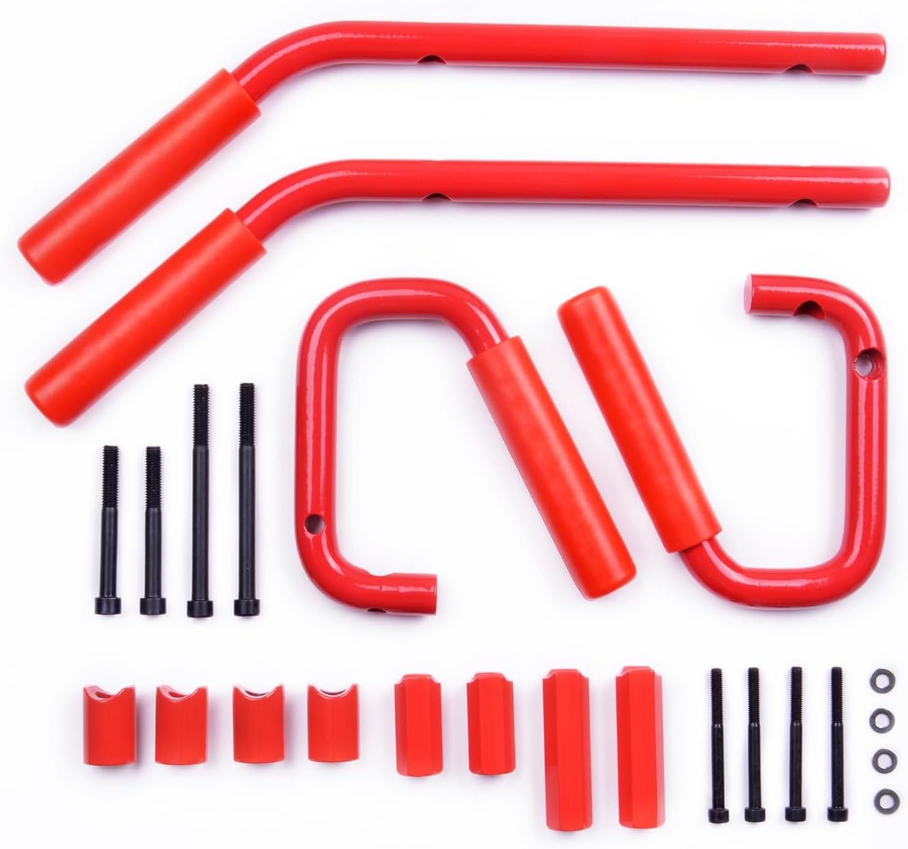 Front Rear Steel Grip Handles Grab Handle Bar Hand Mount Compatible with red