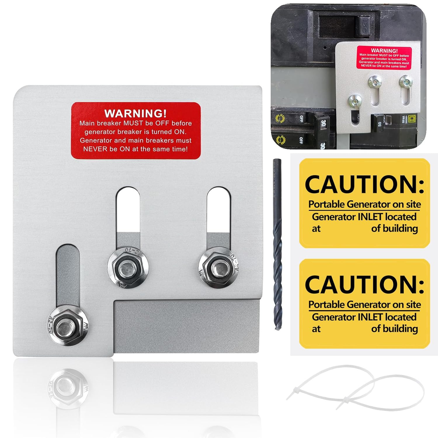 Generator Interlock Kit Compatible with Square D QO or Homeline 150 or 200 Amp P