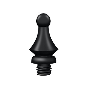 Deltana DSWT19 1-1/4" Height Windsor Tip Door Hinge Finials Paint Black