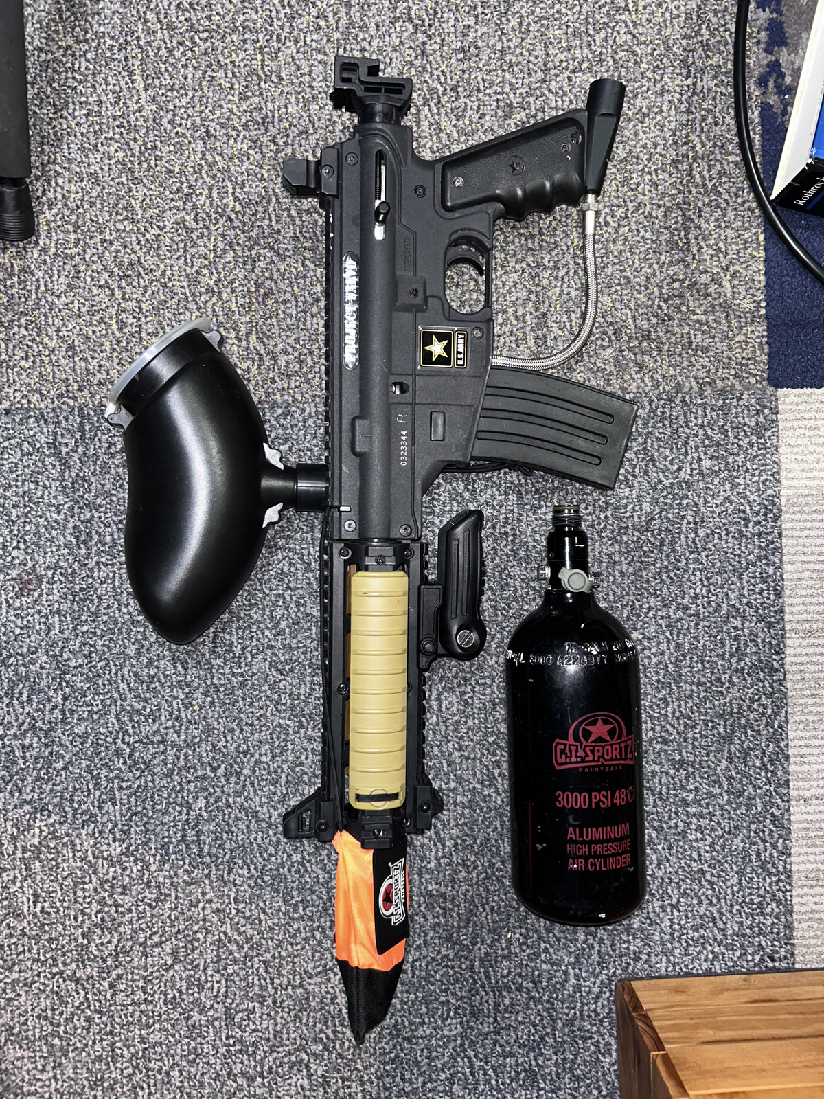 Project Salvo M4 Style PaintBall Gun Marker With Hopper and Tank