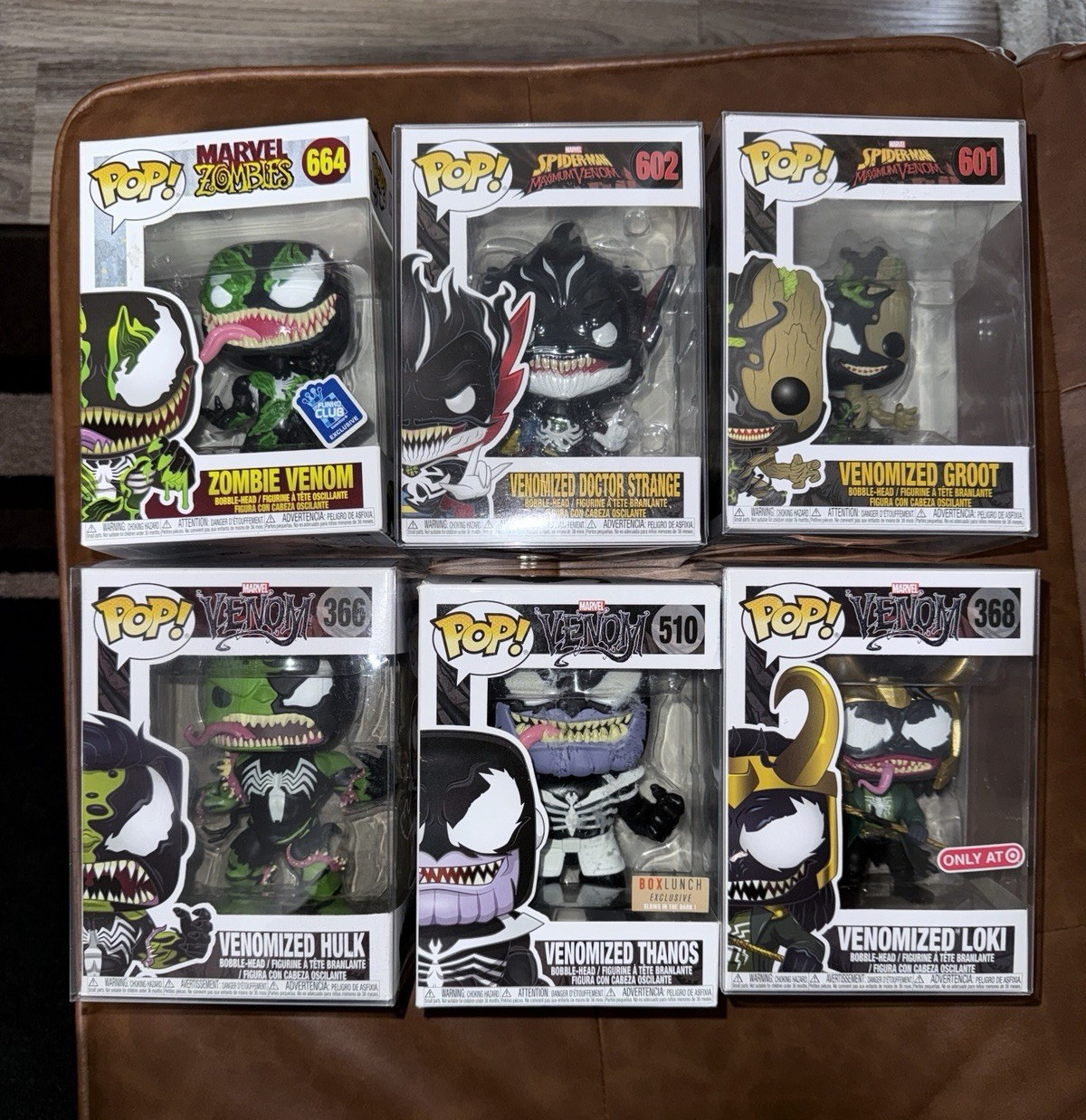 Funko Pop! Marvel Venomized Lot of 6 Vinyl Figures  GITD BoxLunch Exclusive
