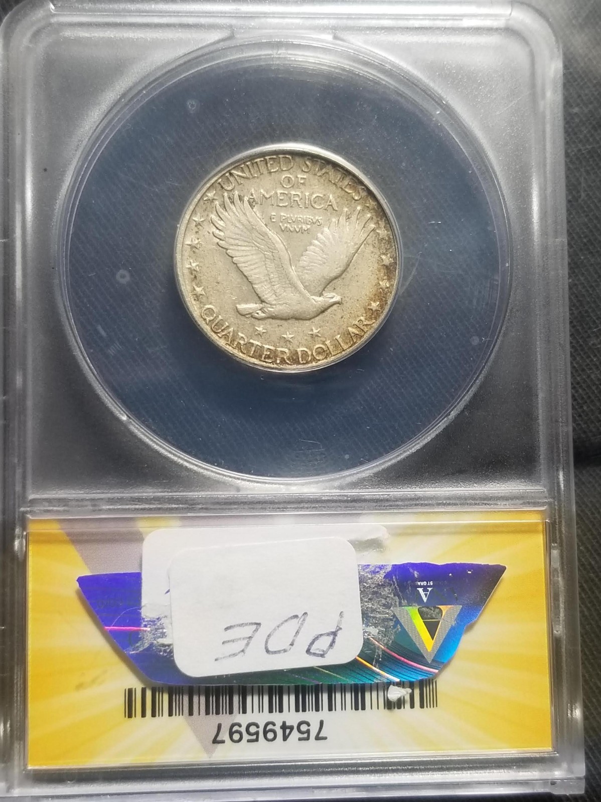 1928-D STANDING LIBERTY QUARTER ANACS XF45