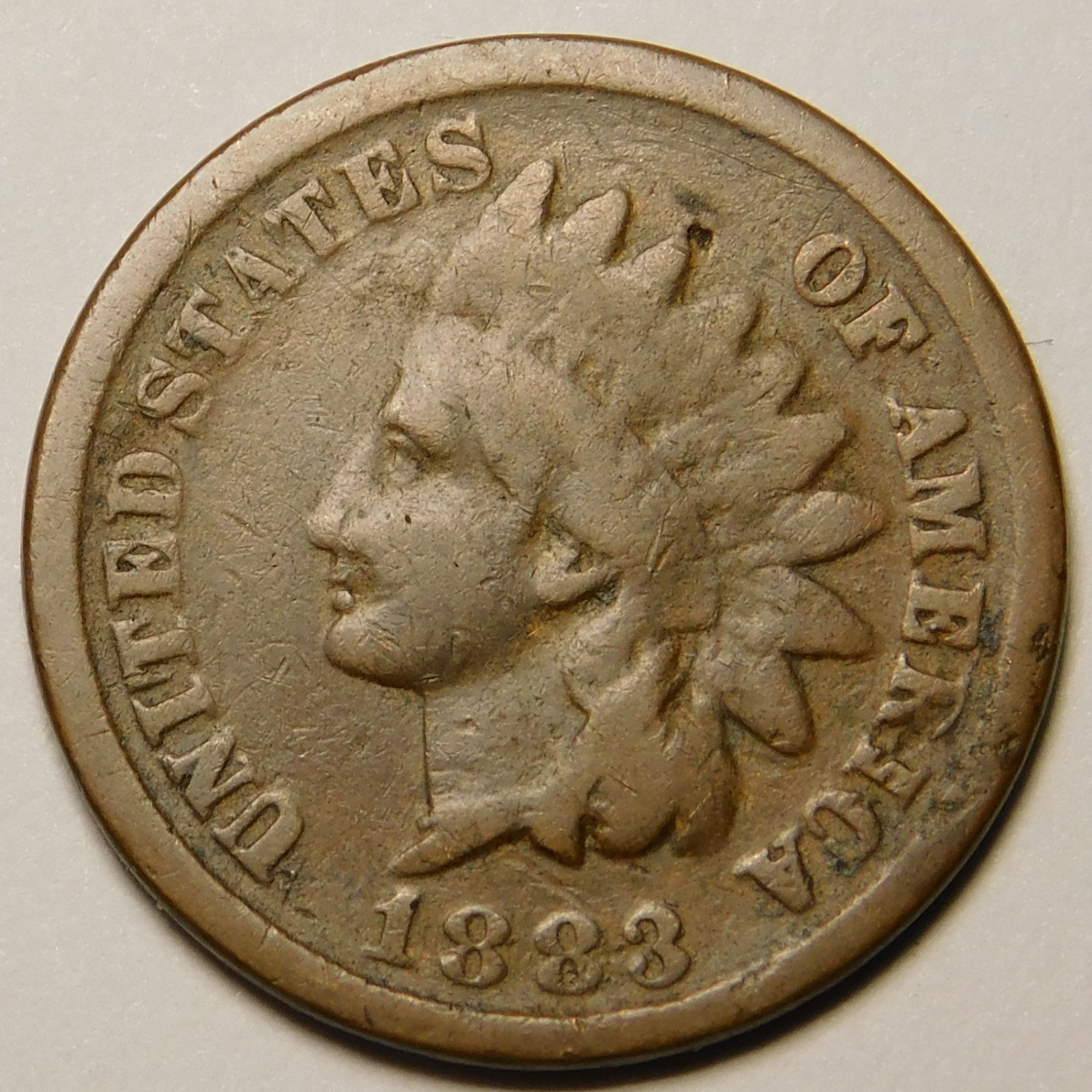 1883 Indian Head Cent Penny G-VG  "Actual Coin Pictured"