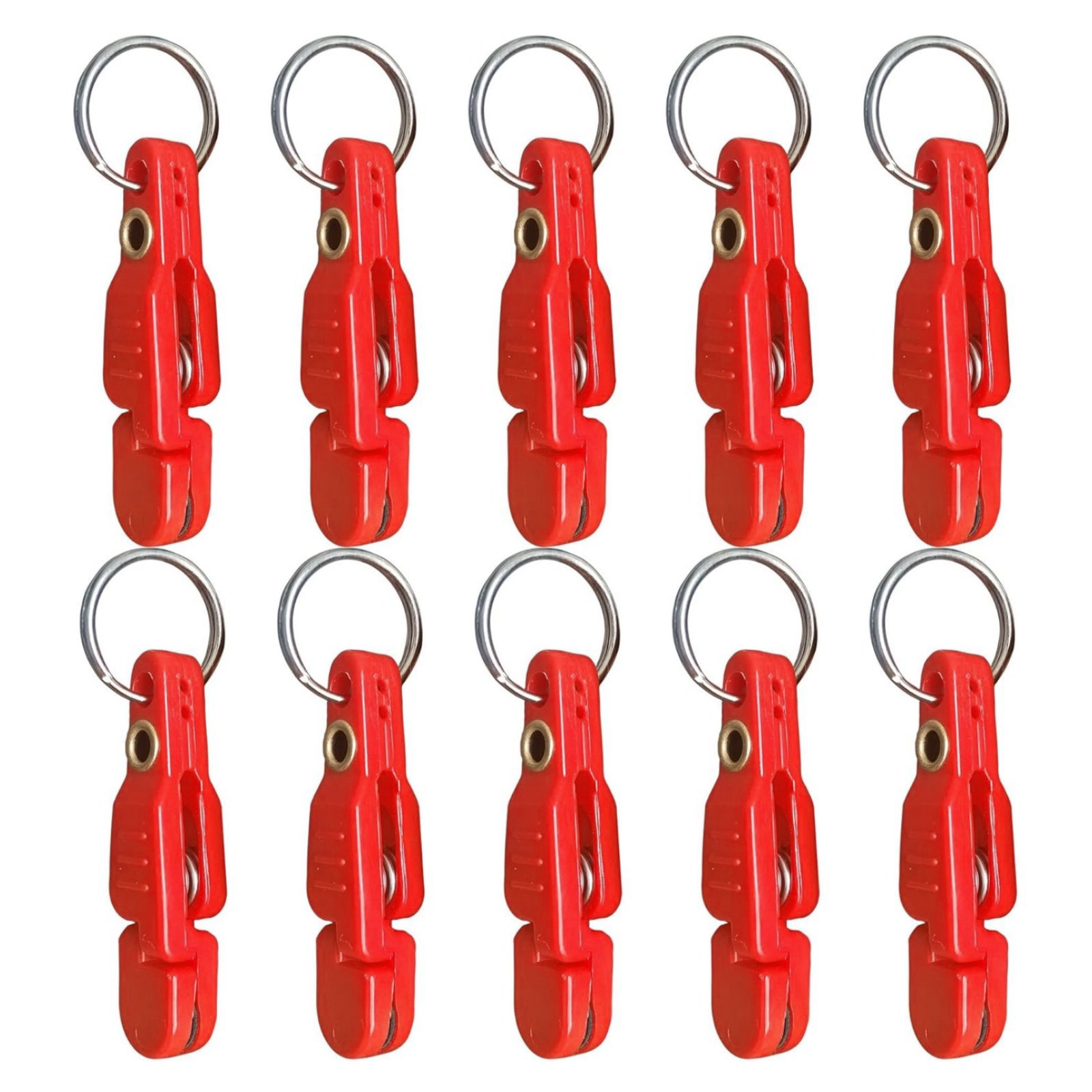 10pcs New Red Release Clips With Heavy Tension For  Various Fishing Lines