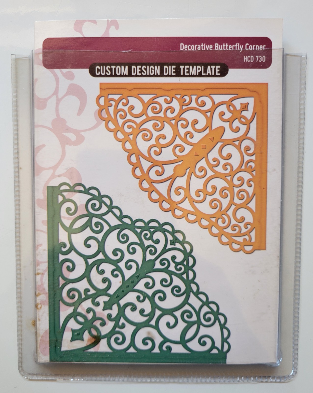 Spellbinders Heartfelt Creations Dies Template: DECORATIVE BUTTERFLY CORNER